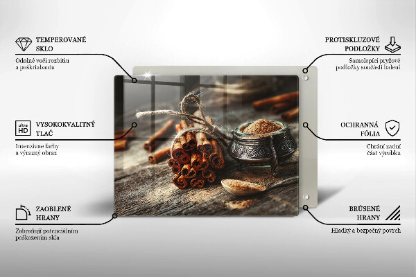 Sklenený kryt za sporák Vanilkové struky