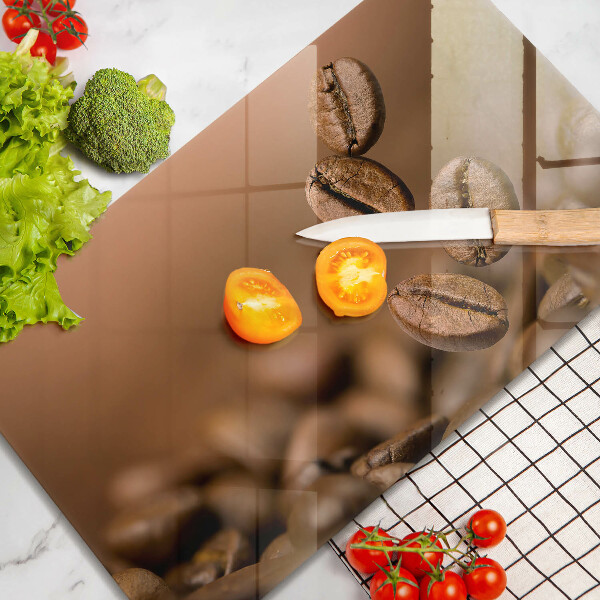 Sklenený kryt za sporák Kávové zrná