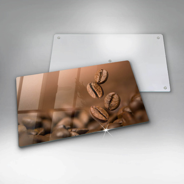 Sklenený kryt za sporák Kávové zrná