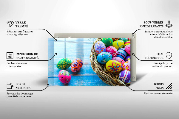 Krycia doska na sklokeramickú varnú dosku Veľkonočné vajíčka Veľkonočné vajíčka