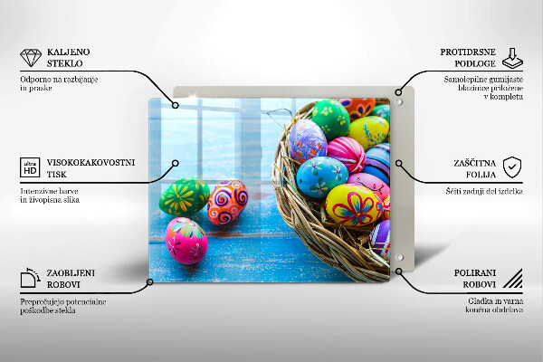 Krycia doska na sklokeramickú varnú dosku Veľkonočné vajíčka Veľkonočné vajíčka