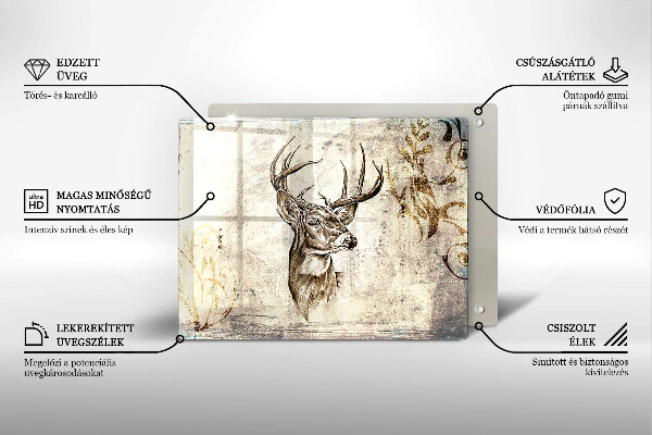 Kryt na plynový sporák Jeleň zvierat ilustrácie