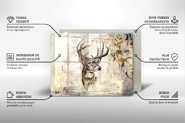 Kryt na plynový sporák Jeleň zvierat ilustrácie