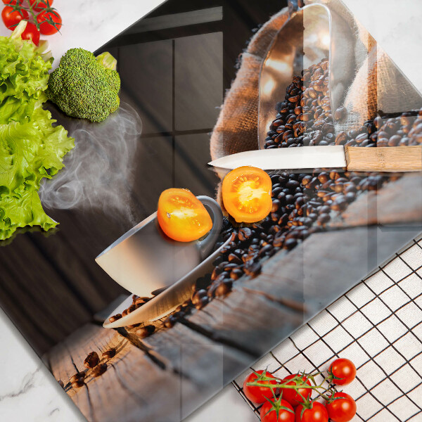 Kryt na plynový sporák Šálka kávy a srdce