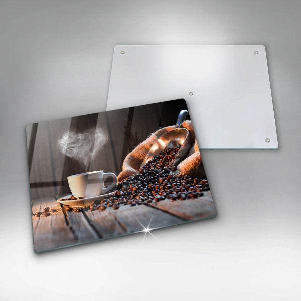 Kryt na plynový sporák Šálka kávy a srdce