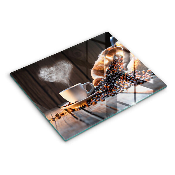 Kryt na plynový sporák Šálka kávy a srdce