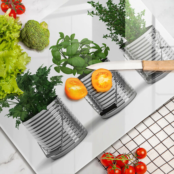 Kryt na plynový sporák Črepníky s bylinkami