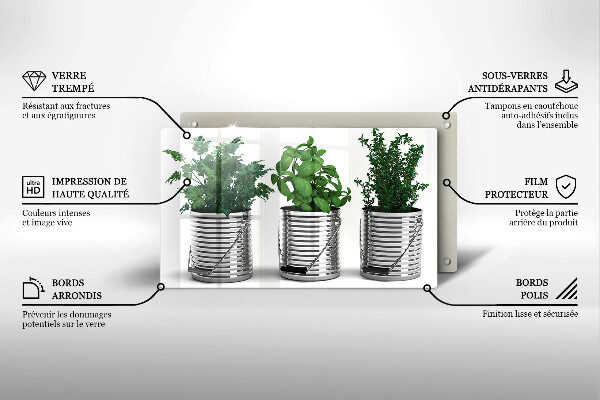 Kryt na plynový sporák Črepníky s bylinkami