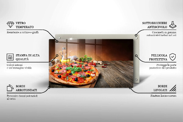 Krycia doska na sklokeramickú varnú dosku Talianska pizza