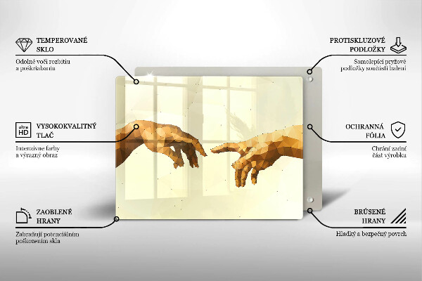 Kryt na plynový sporák Stvorenie Adamových rúk