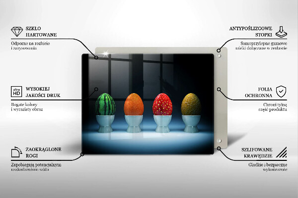 Kryt na plynový sporák Abstraktné ovocné vajcia