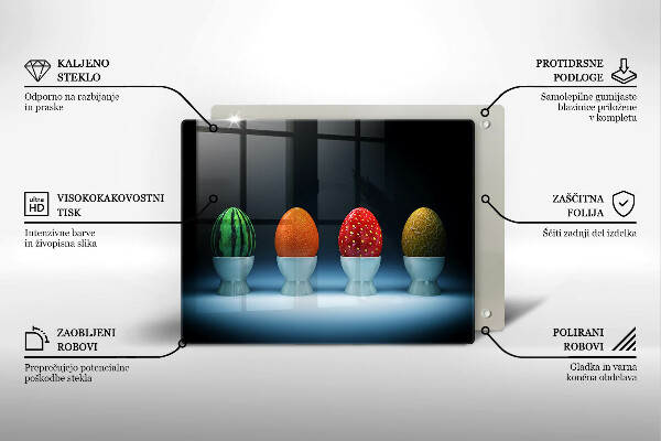 Kryt na plynový sporák Abstraktné ovocné vajcia