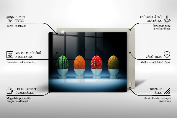 Kryt na plynový sporák Abstraktné ovocné vajcia