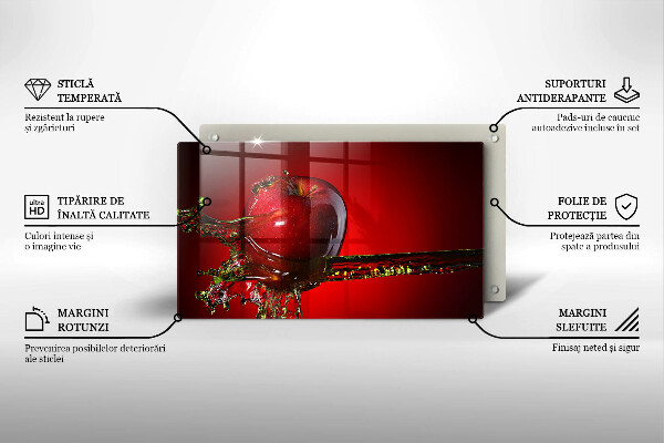Kryt na plynový sporák Jablkové ovocie vo vode