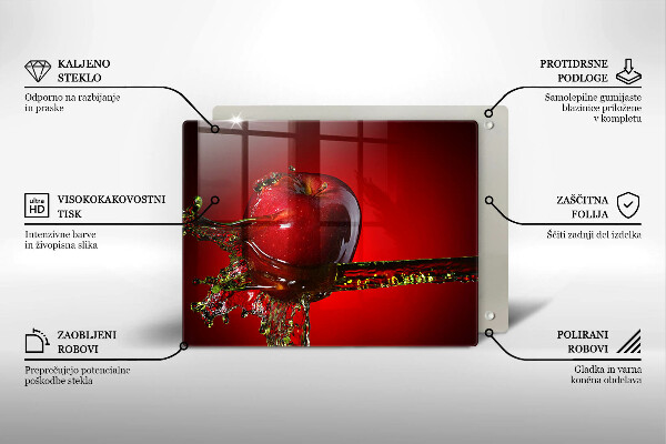 Kryt na plynový sporák Jablkové ovocie vo vode