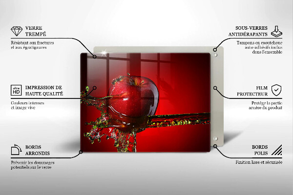 Kryt na plynový sporák Jablkové ovocie vo vode