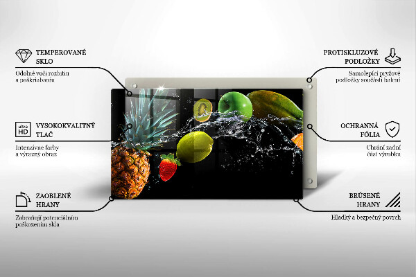 Kryt na plynový sporák Ovocie vo vode