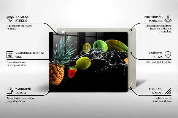 Kryt na plynový sporák Ovocie vo vode