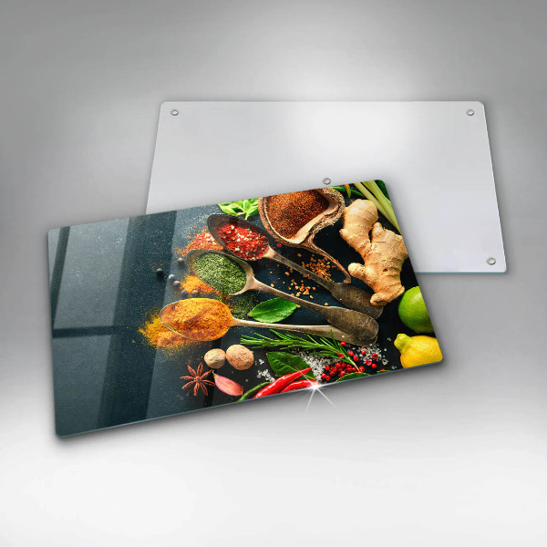 Krycia doska na sklokeramickú varnú dosku Lyžičky kuchynského korenia