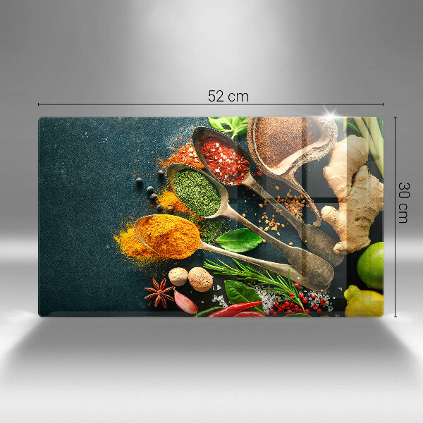 Krycia doska na sklokeramickú varnú dosku Lyžičky kuchynského korenia