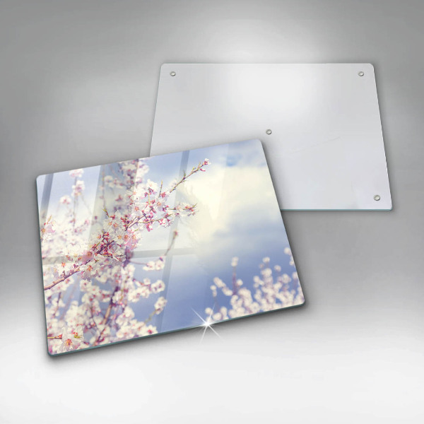 Sklenený kryt za sporák Kvitnúci strom