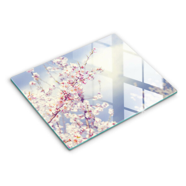 Sklenený kryt za sporák Kvitnúci strom