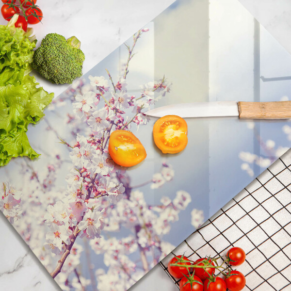 Sklenený kryt za sporák Kvitnúci strom