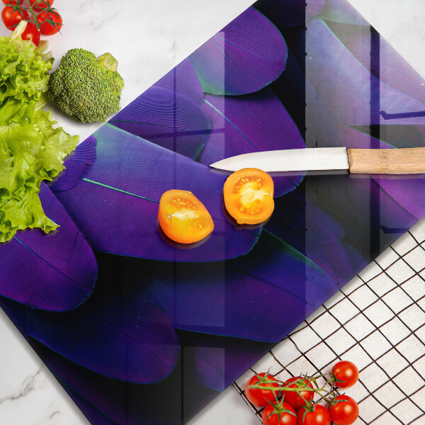 Sklenený kryt za sporák Neónové pierka