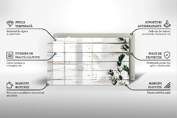 Krycia doska na sklokeramickú varnú dosku Staré dosky a listy