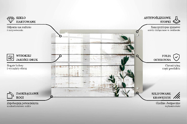 Krycia doska na sklokeramickú varnú dosku Staré dosky a listy