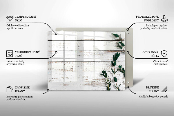 Krycia doska na sklokeramickú varnú dosku Staré dosky a listy