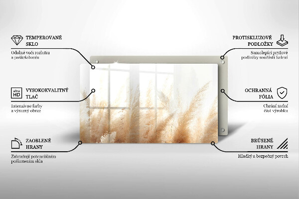 Krycia doska na sklokeramickú varnú dosku Pampasová tráva