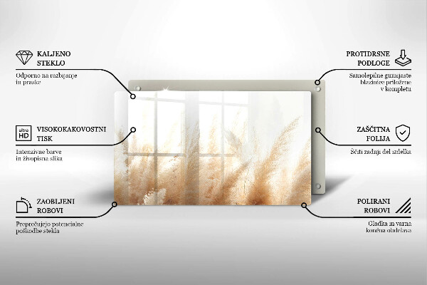 Krycia doska na sklokeramickú varnú dosku Pampasová tráva