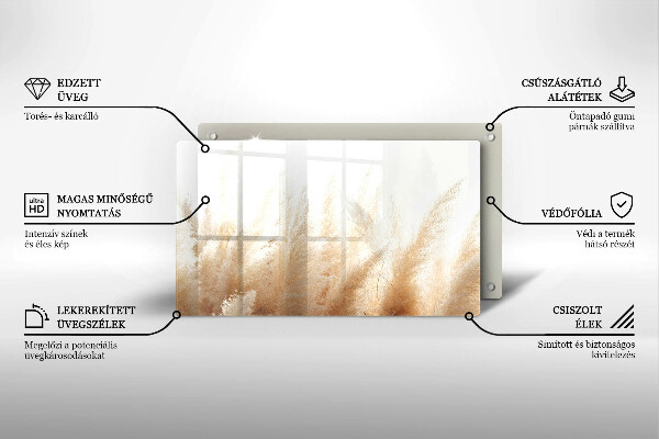 Krycia doska na sklokeramickú varnú dosku Pampasová tráva