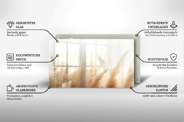 Krycia doska na sklokeramickú varnú dosku Pampasová tráva