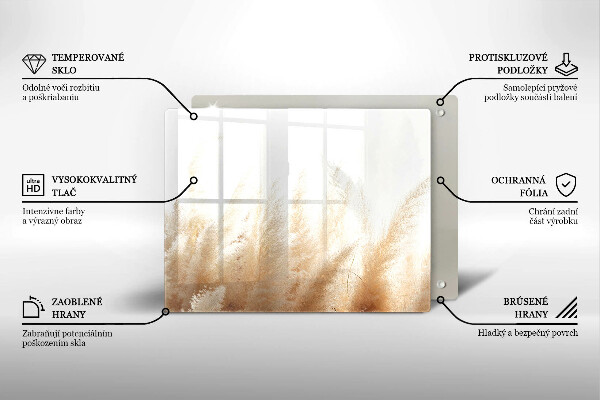 Krycia doska na sklokeramickú varnú dosku Pampasová tráva