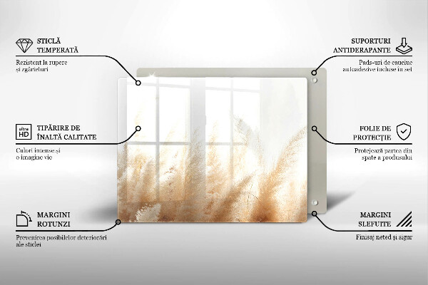 Krycia doska na sklokeramickú varnú dosku Pampasová tráva