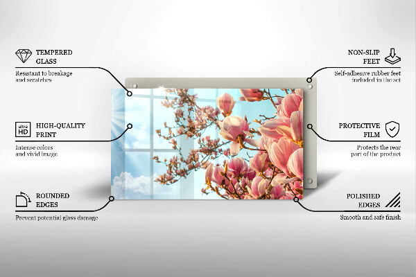 Kryt na plynový sporák Ružové kvety strom