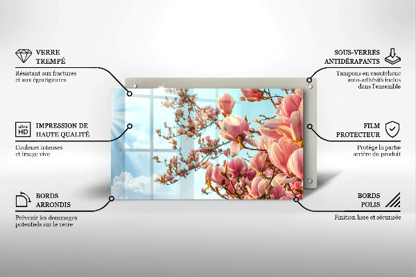 Kryt na plynový sporák Ružové kvety strom