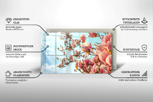 Kryt na plynový sporák Ružové kvety strom