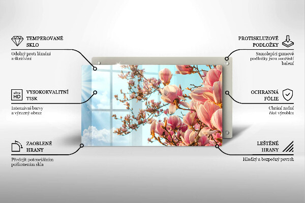 Kryt na plynový sporák Ružové kvety strom