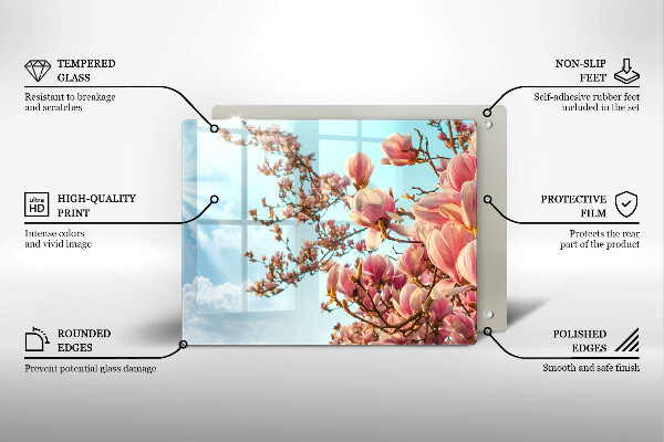 Kryt na plynový sporák Ružové kvety strom