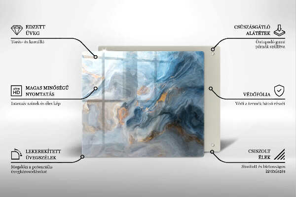 Sklo za varnú dosku Textúra mramoru