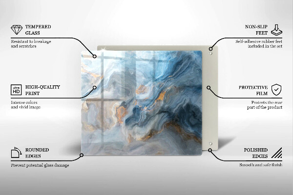 Sklo za varnú dosku Textúra mramoru