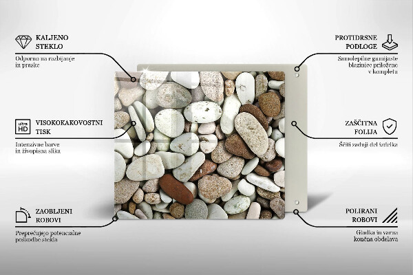 Kryt na indukčnú dosku Malé kamienky na pozadí