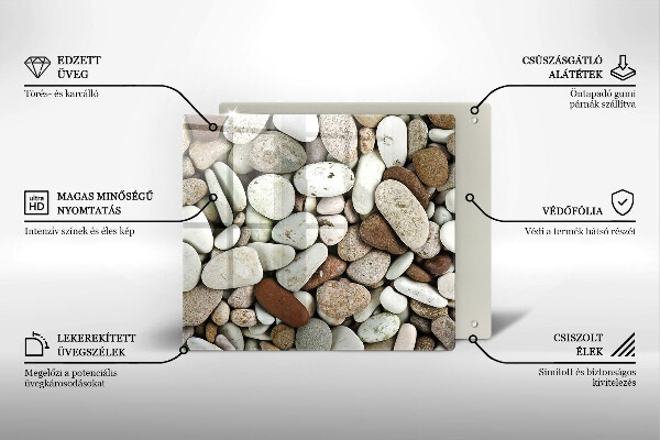 Kryt na indukčnú dosku Malé kamienky na pozadí