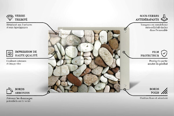 Kryt na indukčnú dosku Malé kamienky na pozadí