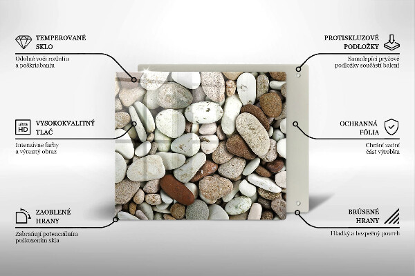 Kryt na indukčnú dosku Malé kamienky na pozadí