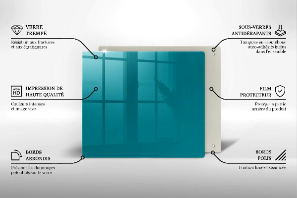 Krycia doska na sporák tyrkysová