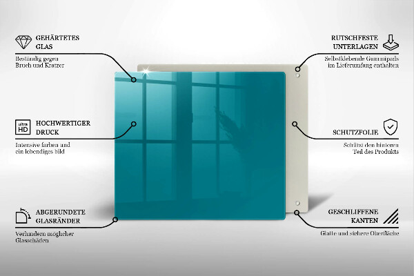 Krycia doska na sporák tyrkysová